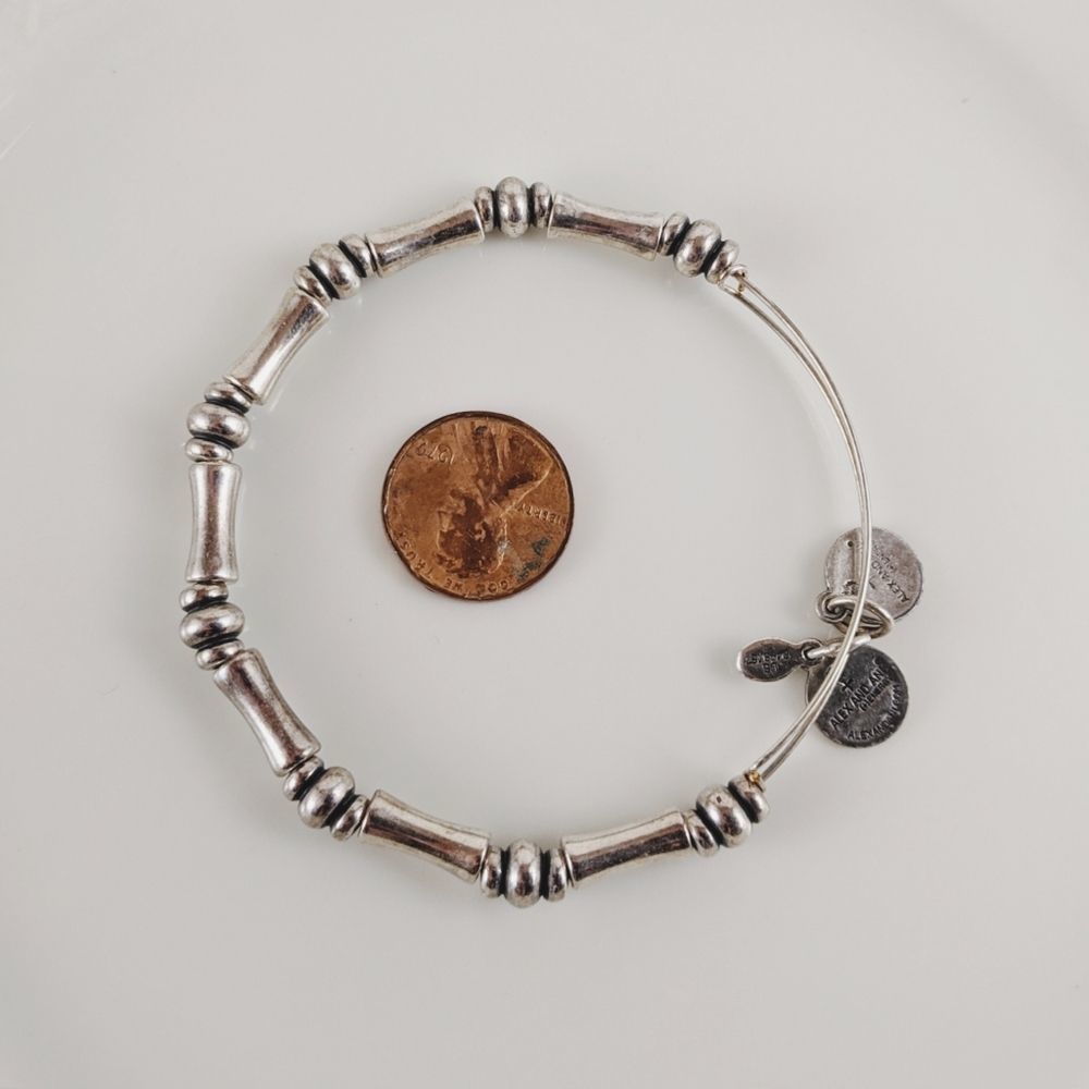 Alex and Ani Rafaelian Silver Bamboo Bead Bracelet
